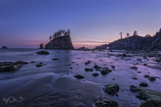 Twilight at Second Beach.